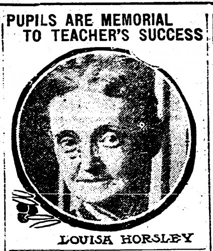 Photo of Louise Horsley from Cincinnati Post April 26, 1917 