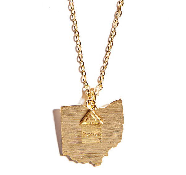 Cool and Interesting Ohio necklace, $28, Nest, nestgifts.com