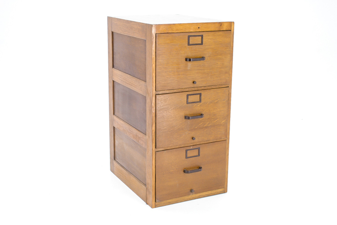 Oak File Cabinet