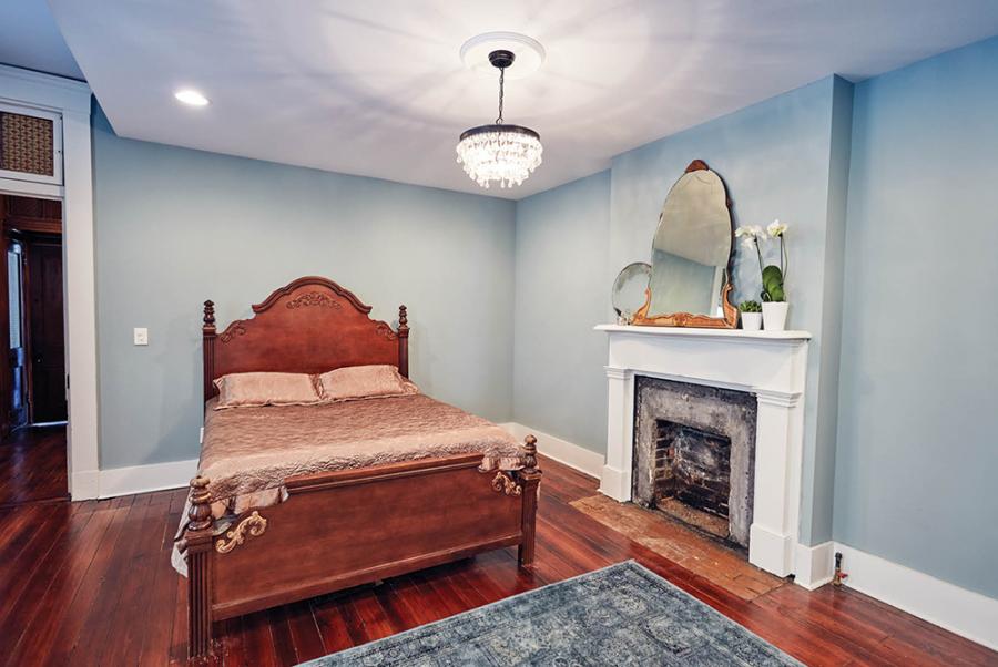 Upstairs the couple continued the mix of styles and mazimized the home's space by adding useful and fun touches.